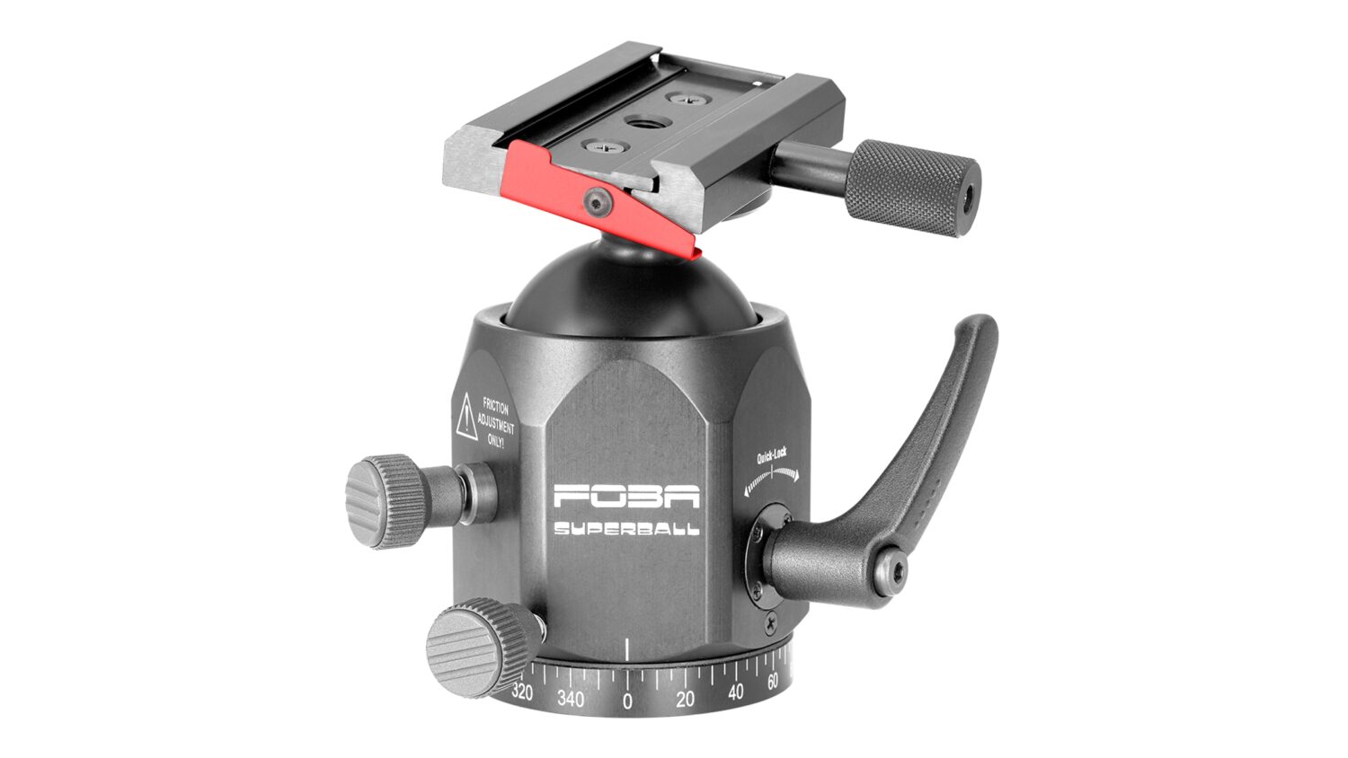 FOBA SUPERBALL with panorama plate and quick-release unit