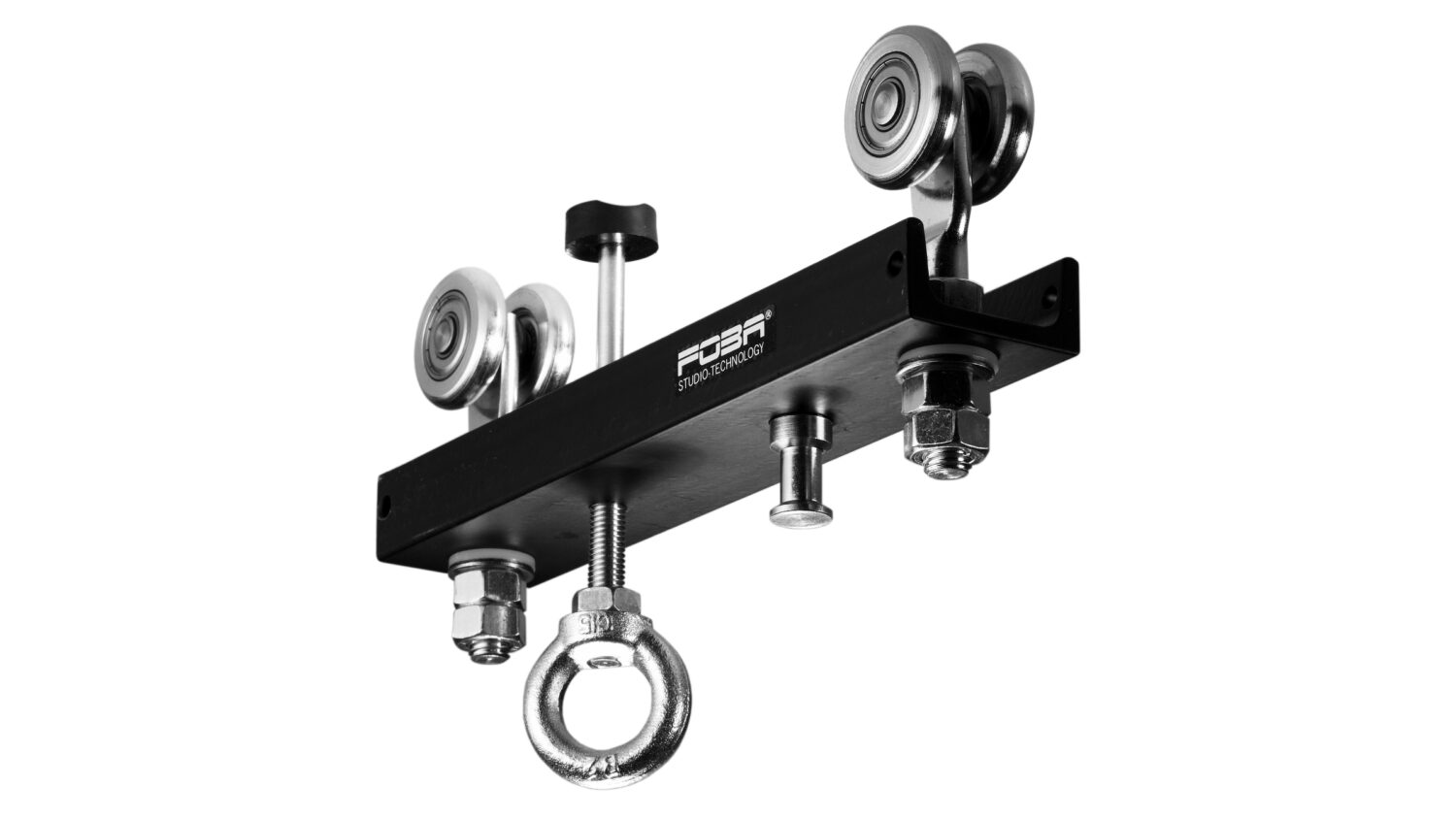 FOBA ceiling rail systems trolley with combitube adapter and stopper