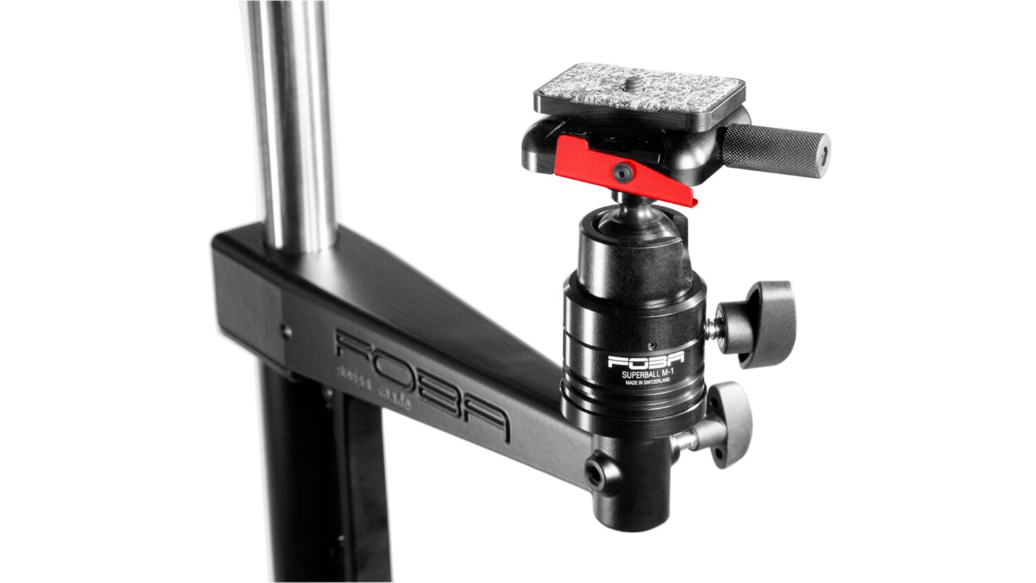 FOBA SUPERBALL with quick-release unit on sliding clamp with trigger