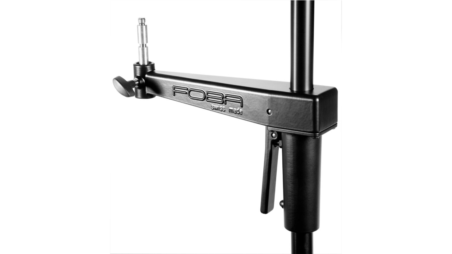 FOBA sliding clamp with trigger on combitube and adapter for BRONCOLOR lamps