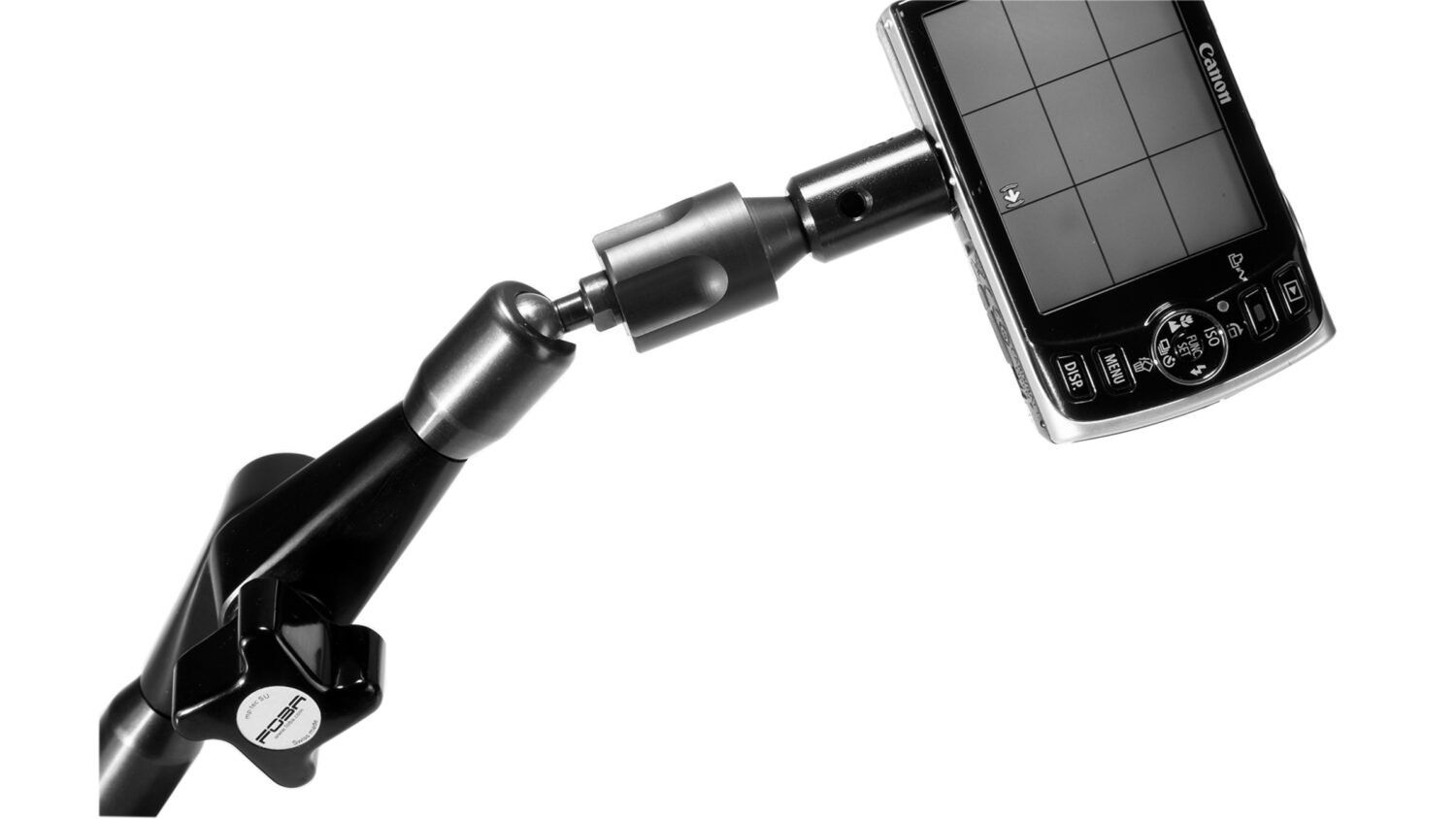 FOBA articulated arm with adapter for smaller cameras