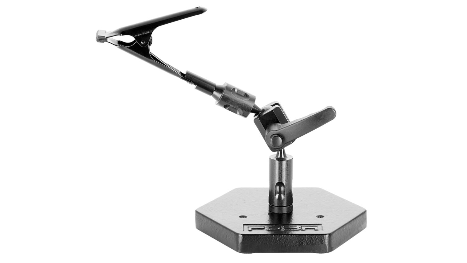 FOBA clamp with articulated arm on supporting plate
