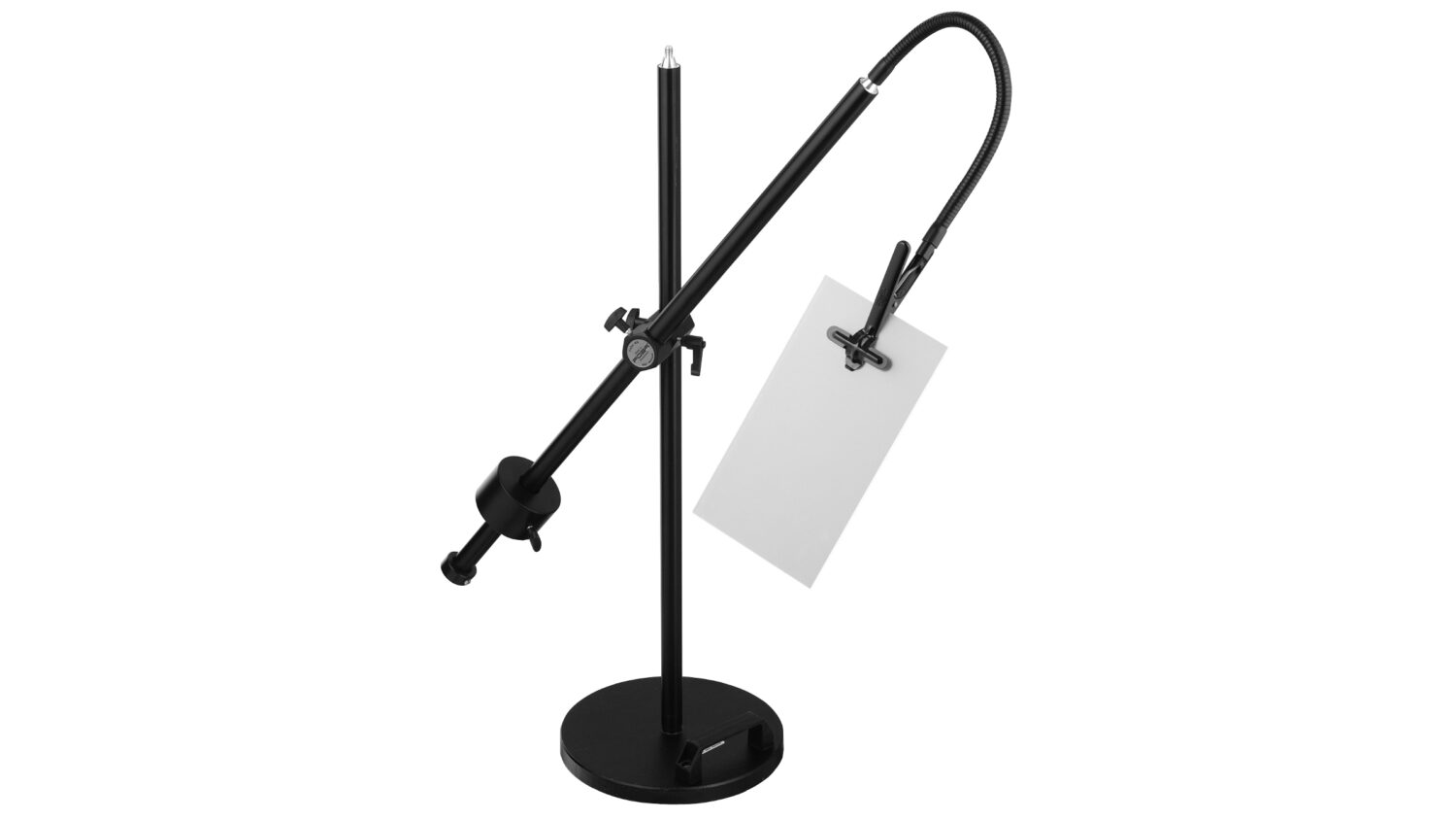 FOBA large weight plate with combitube and gooseneck attached to a metal sheet